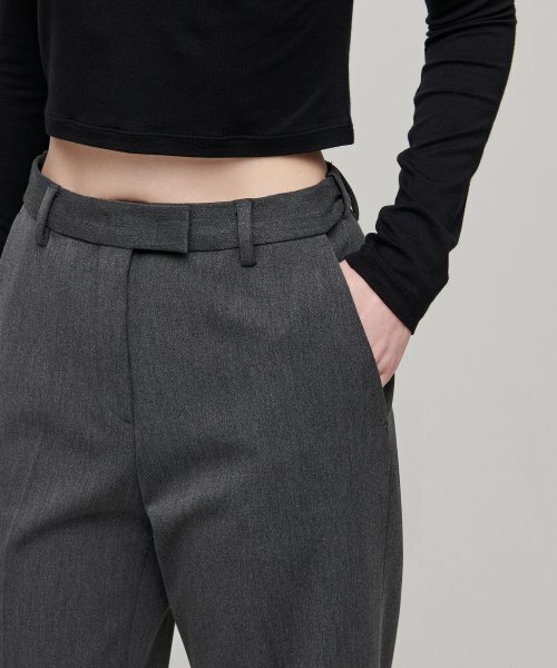 MUSINSA STANDARD WOMAN（ムシンサスタンダードウーマン）の「ウィメンズヘビーウェイト裏起毛ストレートヒドゥンバンディングスラックス[ミディアムグレー]（スラックス・レディース・その他・25/26/27/28/29/32/30/31/24）」の4枚目の写真