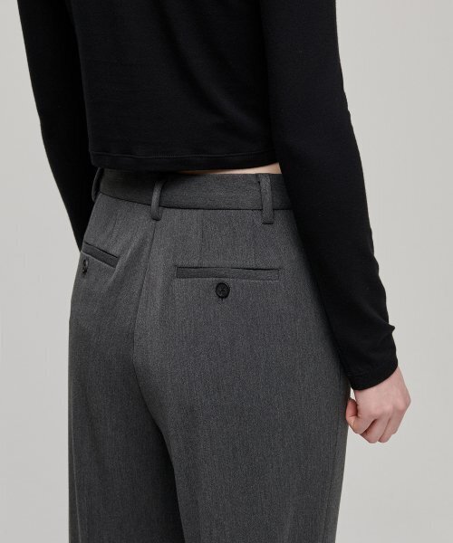 MUSINSA STANDARD WOMAN（ムシンサスタンダードウーマン）の「ウィメンズヘビーウェイト裏起毛ストレートヒドゥンバンディングスラックス[ミディアムグレー]（スラックス・レディース・その他・25/26/27/28/29/32/30/31/24）」の7枚目の写真