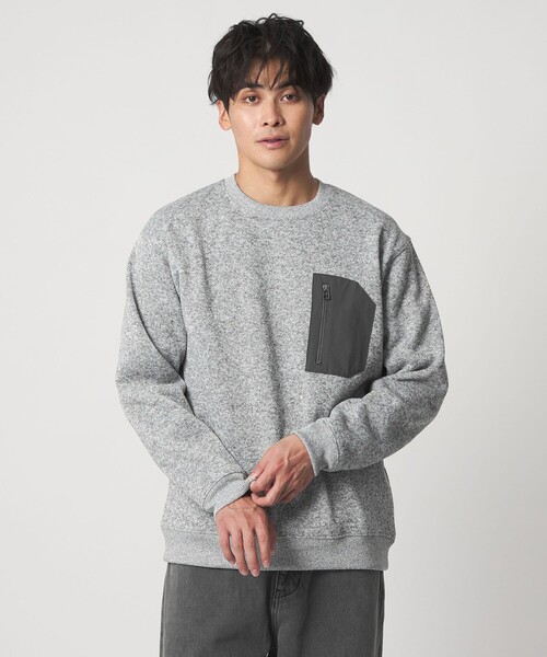 A DAY IN THE LIFE UNITED ARROWS(アデイインザライフユナイテッドアローズ)の「ニット フリース ジップポケット スウェット<A DAY IN THE LIFE>(スウェット・メンズ・ホワイト/グレー系/ブラック・S/M/L)」の3枚目の写真