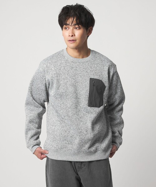 A DAY IN THE LIFE UNITED ARROWS(アデイインザライフユナイテッドアローズ)の「ニット フリース ジップポケット スウェット<A DAY IN THE LIFE>(スウェット・メンズ・ホワイト/グレー系/ブラック・S/M/L)」の4枚目の写真