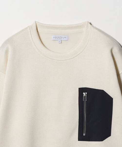 A DAY IN THE LIFE UNITED ARROWS(アデイインザライフユナイテッドアローズ)の「ニット フリース ジップポケット スウェット<A DAY IN THE LIFE>(スウェット・メンズ・ホワイト/グレー系/ブラック・S/M/L)」の19枚目の写真