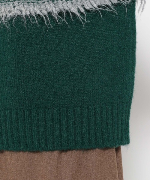 mysty woman（ミスティウーマン）の「モヘヤタッチノルディックニット 622016（ニット/セーター・レディース・グリーン/オフホワイト/ブラック/グレー・FREE）」の14枚目の写真