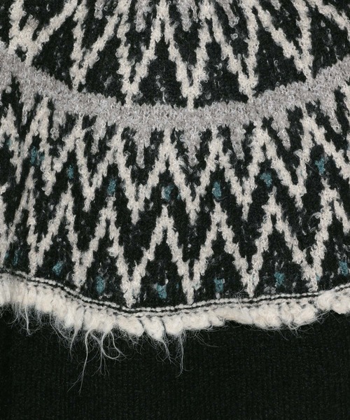 mysty woman（ミスティウーマン）の「モヘヤタッチノルディックニット 622016（ニット/セーター・レディース・グリーン/オフホワイト/ブラック/グレー・FREE）」の17枚目の写真