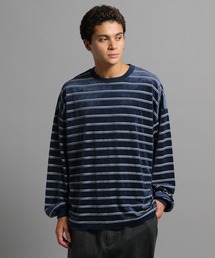 GEORGE'S（ジョージズ）の「ベロアボーダーロンT（Tシャツ/カットソー）」