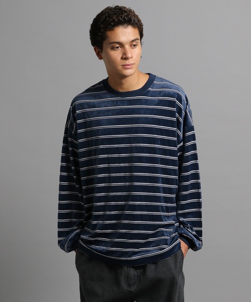 GEORGE'S（ジョージズ）の「ベロアボーダーロンT（Tシャツ/カットソー・メンズ・ネイビー/グリーン・MEDIUM/LARGE）」の20枚目の写真