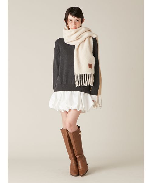 LILY BROWN(リリーブラウン)の「ブークレストール(ストール/ショール・レディース・ホワイト/レッド/ターコイズブルー/アイボリー・F)」の21枚目の写真