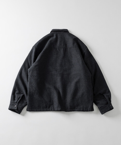 ビッグシルエット ウォッシュド フランネル 中綿 チェックシャツ