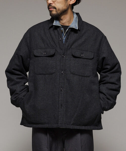 FREAK'S STORE(フリークスストア)の「ビッグシルエット ウォッシュド フランネル 中綿 チェックシャツジャケット/ Washed Flannel Padding SHT(テーラードジャケット・メンズ・グリーン/ブラウン/ブラック・MEDIUM/LARGE)」の18枚目の写真