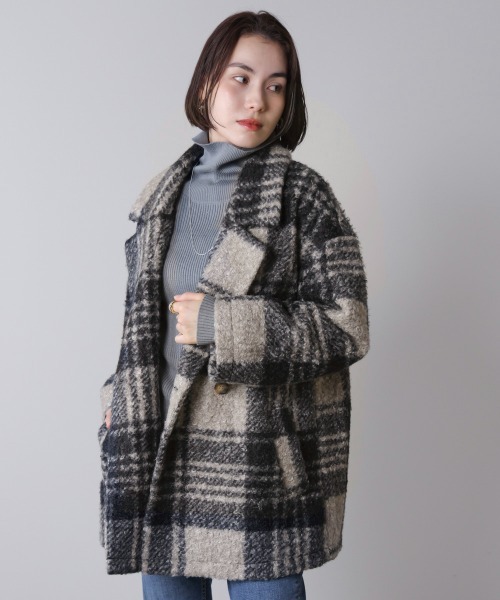 セール】ブークレチェックコート（その他アウター）｜Bou Jeloud