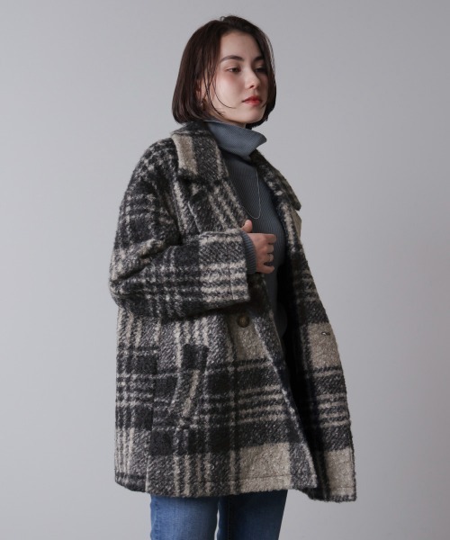 セール】ブークレチェックコート（その他アウター）｜Bou Jeloud