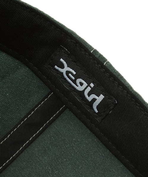 X-girl(エックスガール)の「BICOLOR STITCH FADED 6PANEL CAP(キャップ・レディース・レッド/ブラック/オリーブ・ONE SIZE)」の16枚目の写真