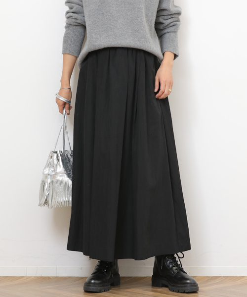 JOURNAL STANDARD relume（ジャーナルスタンダード　レリューム）の「ギャザータックフレアスカート（スカート・レディース・ホワイト/ブラック・FREE）」の8枚目の写真