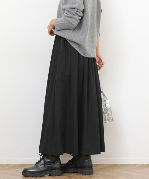 JOURNAL STANDARD relume（ジャーナルスタンダード　レリューム）の「ギャザータックフレアスカート（スカート・レディース・ホワイト/ブラック・FREE）」の11枚目の写真