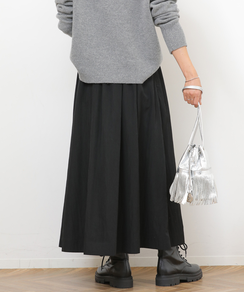 JOURNAL STANDARD relume（ジャーナルスタンダード　レリューム）の「ギャザータックフレアスカート（スカート・レディース・ホワイト/ブラック・FREE）」の12枚目の写真