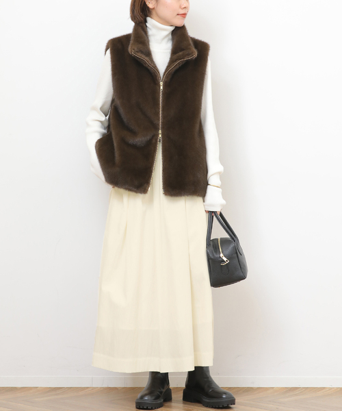 JOURNAL STANDARD relume（ジャーナルスタンダード　レリューム）の「ギャザータックフレアスカート（スカート・レディース・ホワイト/ブラック・FREE）」の13枚目の写真