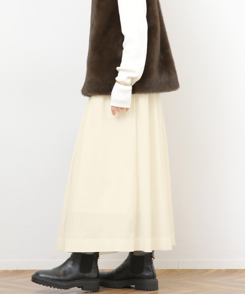JOURNAL STANDARD relume（ジャーナルスタンダード　レリューム）の「ギャザータックフレアスカート（スカート・レディース・ホワイト/ブラック・FREE）」の18枚目の写真