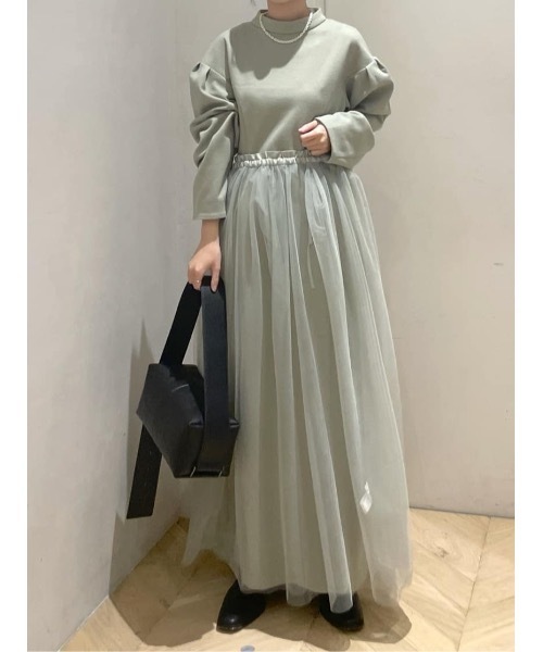 セール】ショルダータックフォルムワンピース（ワンピース