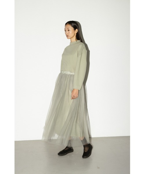 STYLEMIXER(スタイルミキサー)の「ショルダータックフォルムワンピース(ワンピース・レディース・グレー/ミント・SMALL/MEDIUM)」の12枚目の写真
