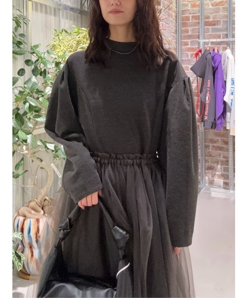 セール】ショルダータックフォルムワンピース（ワンピース