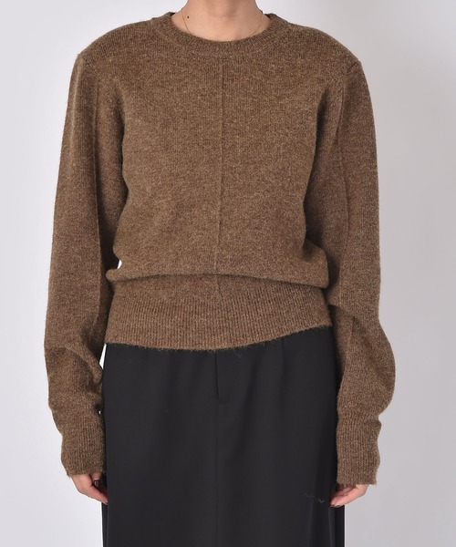 AKTE(アクテ)の「ショルダーパッドミドルセーター(ニット/セーター・レディース・ブラウン/セージグリーン・FREE)」の5枚目の写真