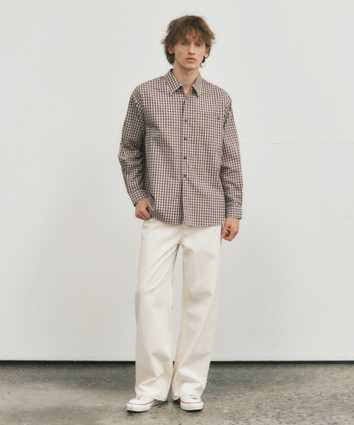 WEDNESDAY OASIS(ウェンズデーオアシス)の「クラシックコットンスティッチパンツ_CREAM(W25-PT27)(その他パンツ・メンズ・アイボリー・MEDIUM/LARGE)」の3枚目の写真