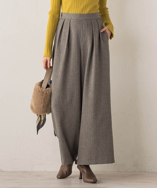 Droite lautreamont（ドロワットロートレアモン）の「ツィードタックスカパン≪洗濯機で洗える≫（その他パンツ・レディース・ブラウン/ライトグレー・S/M）」の2枚目の写真