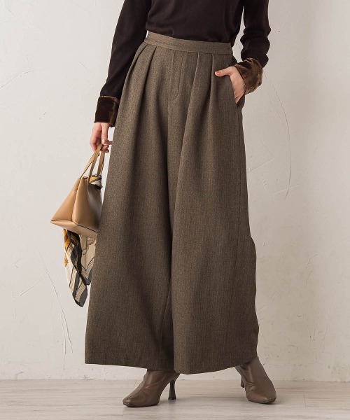 Droite lautreamont（ドロワットロートレアモン）の「ツィードタックスカパン≪洗濯機で洗える≫（その他パンツ・レディース・ブラウン/ライトグレー・S/M）」の3枚目の写真