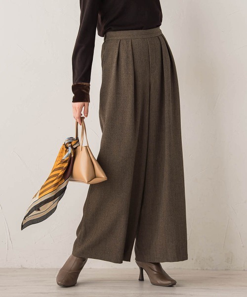 Droite lautreamont（ドロワットロートレアモン）の「ツィードタックスカパン≪洗濯機で洗える≫（その他パンツ・レディース・ブラウン/ライトグレー・S/M）」の4枚目の写真