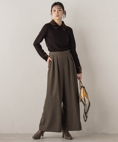 Droite lautreamont（ドロワットロートレアモン）の「ツィードタックスカパン≪洗濯機で洗える≫（その他パンツ・レディース・ブラウン/ライトグレー・S/M）」の8枚目の写真