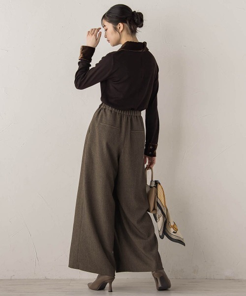 Droite lautreamont（ドロワットロートレアモン）の「ツィードタックスカパン≪洗濯機で洗える≫（その他パンツ・レディース・ブラウン/ライトグレー・S/M）」の9枚目の写真