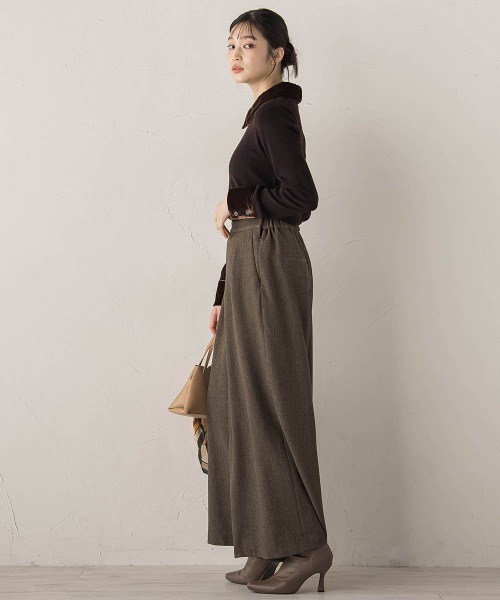 Droite lautreamont（ドロワットロートレアモン）の「ツィードタックスカパン≪洗濯機で洗える≫（その他パンツ・レディース・ブラウン/ライトグレー・S/M）」の10枚目の写真