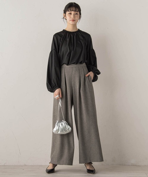 Droite lautreamont（ドロワットロートレアモン）の「ツィードタックスカパン≪洗濯機で洗える≫（その他パンツ・レディース・ブラウン/ライトグレー・S/M）」の18枚目の写真