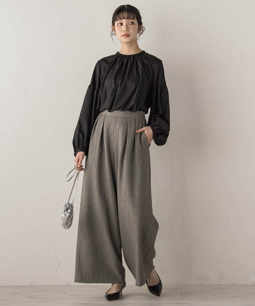 Droite lautreamont（ドロワットロートレアモン）の「ツィードタックスカパン≪洗濯機で洗える≫（その他パンツ・レディース・ブラウン/ライトグレー・S/M）」の19枚目の写真