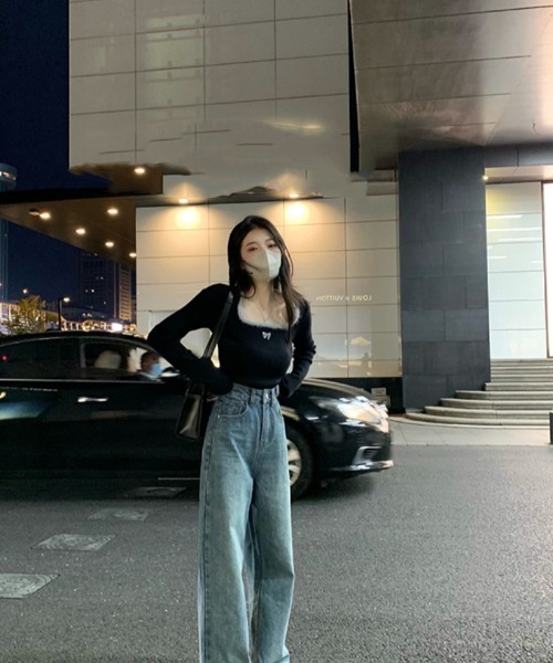 Ritzy（リッツィー）の「ワンポイント　シャギーデザインカットソー（Tシャツ/カットソー・レディース・ホワイト/ブラック・M/L/XL/XXL）」の12枚目の写真