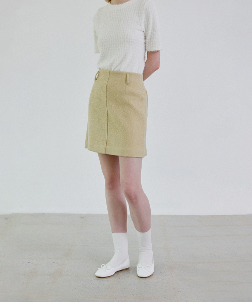 STEP AROUND(ステップアラウンド)の「Boucle mini skirt_BUTTER(スカート・レディース・その他・SMALL/MEDIUM)」の1枚目の写真