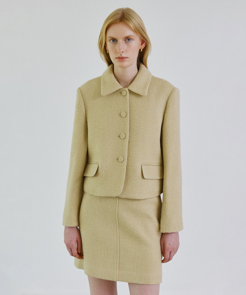 STEP AROUND(ステップアラウンド)の「Boucle mini skirt_BUTTER(スカート・レディース・その他・SMALL/MEDIUM)」の4枚目の写真