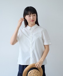 bulle de savon | △オーガニックコットン 60/1タイプライタイプライター 半袖シャツ(シャツ/ブラウス)