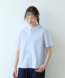 △オーガニックコットン 60/1タイプライタイプライター 半袖シャツ