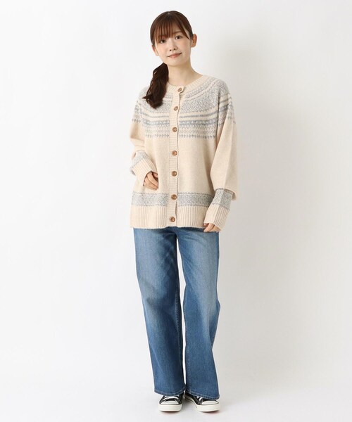 one'sterrace(ワンズテラス)の「求心柄カーディガン(カーディガン/ボレロ・レディース・グレー系その他7/グレー系4/ベージュ系8・02)」の16枚目の写真