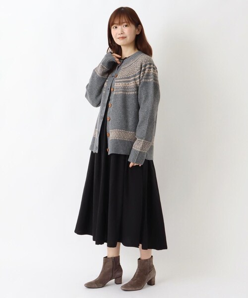 one'sterrace(ワンズテラス)の「求心柄カーディガン(カーディガン/ボレロ・レディース・グレー系その他7/グレー系4/ベージュ系8・02)」の18枚目の写真