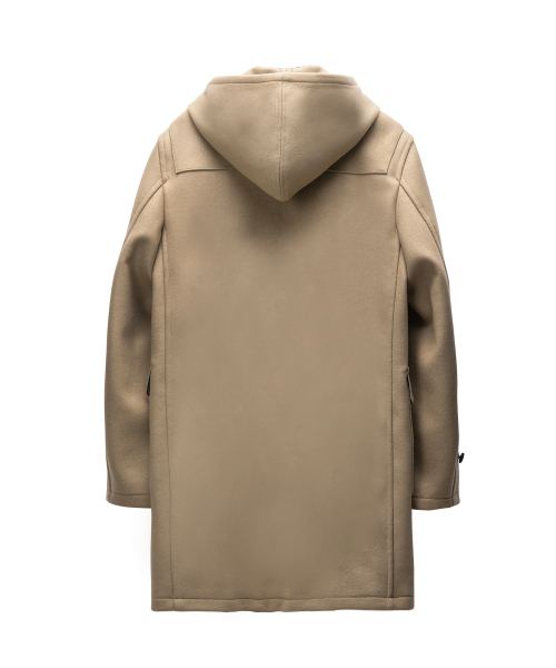 ROLLINGSTUDIOS（ローリングスタジオ）の「HOODED WOOL FELT DUFFLE COAT BEIGE（チェスターコート・メンズ・その他・MEDIUM/LARGE/X-LARGE）」の2枚目の写真