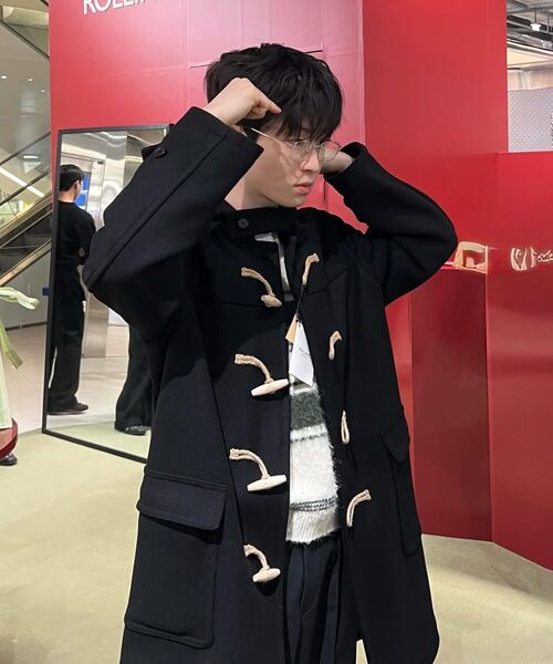ROLLINGSTUDIOS（ローリングスタジオ）の「HOODED WOOL FELT DUFFLE COAT BEIGE（チェスターコート・メンズ・その他・MEDIUM/LARGE/X-LARGE）」の9枚目の写真