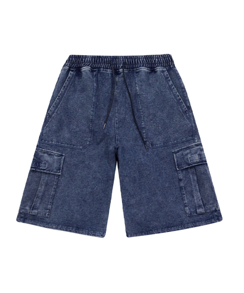 OURPOCKETS(アワーポケッツ)の「アワーポケットカーゴポケットスウェットハーフパンツ(インディゴブルー)(その他パンツ・メンズ・ネイビー・MEDIUM/X-LARGE)」の4枚目の写真