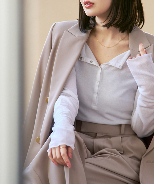 シアーテレコヘンリーネックプルオーバー（Tシャツ/カットソー