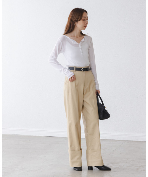 シアーテレコヘンリーネックプルオーバー（Tシャツ/カットソー