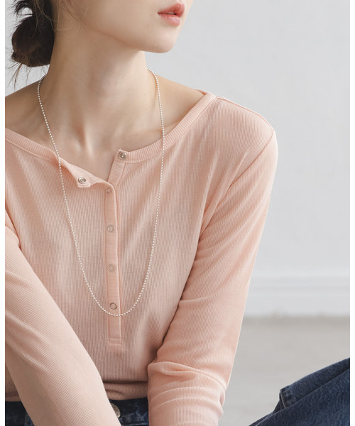 シアーテレコヘンリーネックプルオーバー（Tシャツ/カットソー