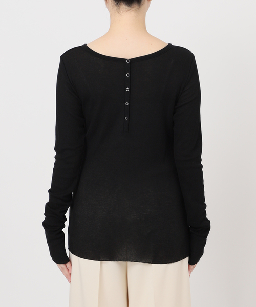 Noble(ノーブル)の「シアーテレコヘンリーネックプルオーバー(Tシャツ/カットソー・レディース・ブラック/オレンジ/ホワイト・FREE)」の22枚目の写真