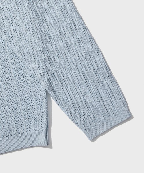 WMC（ダブリューエムシー）の「スカシメッシュラウンドニット_BABY BLUE（ニット/セーター・レディース・スカイブルー・MEDIUM/LARGE/X-LARGE）」の6枚目の写真
