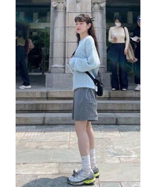 WMC（ダブリューエムシー）の「スカシメッシュラウンドニット_BABY BLUE（ニット/セーター・レディース・スカイブルー・MEDIUM/LARGE/X-LARGE）」の10枚目の写真