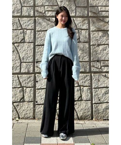 WMC（ダブリューエムシー）の「スカシメッシュラウンドニット_BABY BLUE（ニット/セーター・レディース・スカイブルー・MEDIUM/LARGE/X-LARGE）」の13枚目の写真